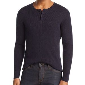 John Varvatos Star USA Ribbed Henley Sweater